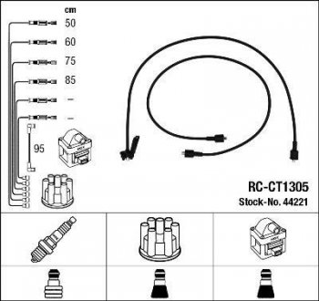 Фото автозапчастини дроти запалення, набір NGK RCCT1305