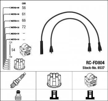Високовольтні дроти (набір) NGK RC-FD804