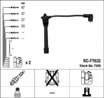 Високовольтні дроти (набір) NGK RCFT632