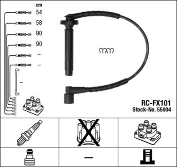 Фото автозапчастини кабель запалювання NGK RC-FX101/02