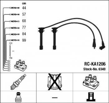 Дроти запалення, набір NGK RCKA1206