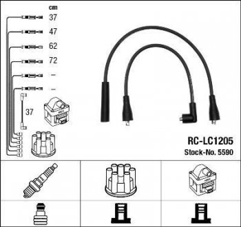 Фото автозапчасти дроти запалення, набір NGK RCLC1205