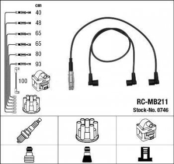 Високовольтні дроти (набір) NGK RCMB211
