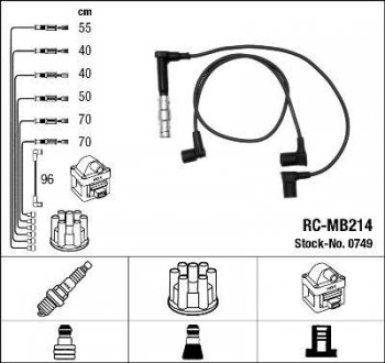 Високовольтні дроти (набір) NGK RCMB214