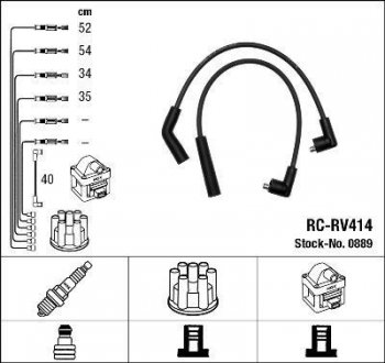 Дроти запалення, набір NGK RCRV414