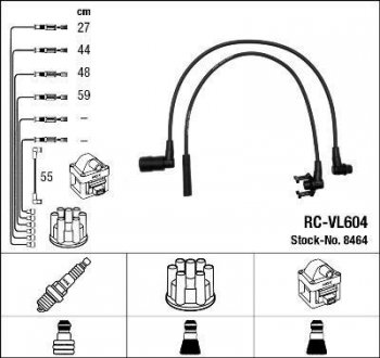 Високовольтні дроти (набір) NGK RCVL604 (фото 1)