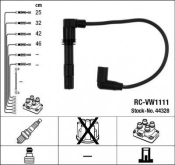 Комплект проводів запалювання NGK RCVW1111 (фото 1)