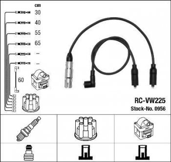 Високовольтні дроти (набір) NGK RCVW225