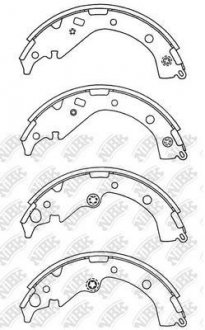 Фото автозапчасти колодки тормозные барабанные Toyota RAV-4 2000-2005 NiBK FN2371 (фото 1)