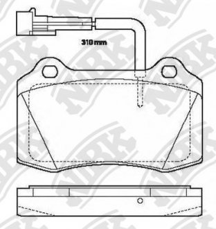 Фото автозапчастини колодки тормозные Jeep, Jaguar, Tesla, Volvo, Chrysler, Citroen, Alfa NiBK PN0202W (фото 1)