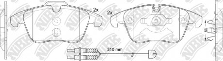 Фото автозапчастини колодки передние с датчиком Jaguar, Land Rover, Volvo, Ford, PSA NiBK PN0462W