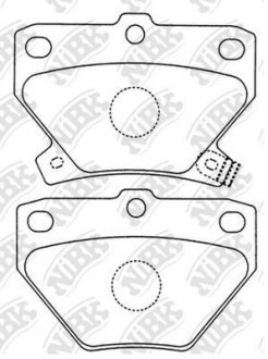 Фото автозапчасти колодки дисковые задние Celica ZZT231 99-, Corolla CDE120, ZZE12 01-01, Corolla Verso CDE120, ZZE12 01-04, Yaris NCP1, NLP10, SCP10 99-01, SCP12 02-05, Yaris Echo Verso NCP2, NLP22 99-, Matrix ZZE13 02-, Prius HW11, NHW20 00- зад NiBK PN1454