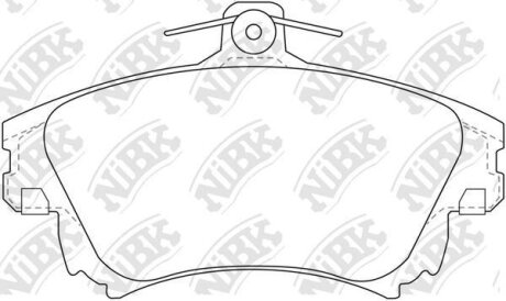 Фото автозапчасти колодки дисковые передние Carisma DA2A 99-, DA5A 00-, Colt Z32A, Z34A, Z36A, Z37A, Z39A 04- пер NiBK PN3126