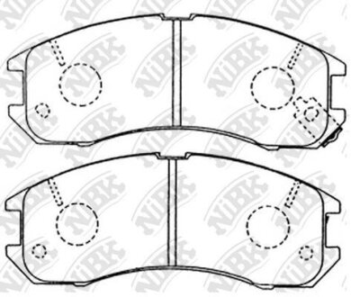 Фото автозапчасти колодки дисковые передние 626 GD, GV 87-91, Probe 88- пер NiBK PN5194