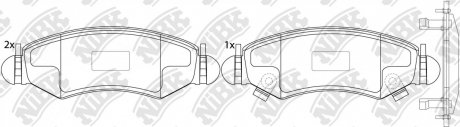 Фото автозапчастини колодки передние Ignis, Swift, Agila (A) NiBK PN9807