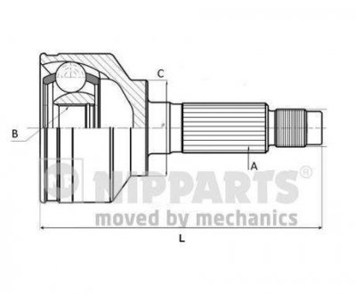 Фото автозапчастини шРУС NIPPARTS J2823008