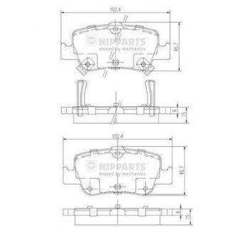 Тормозные колодки дисковые NIPPARTS J3612033