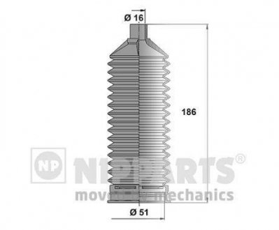 Пильовик рульового механізма NIPPARTS J2840506