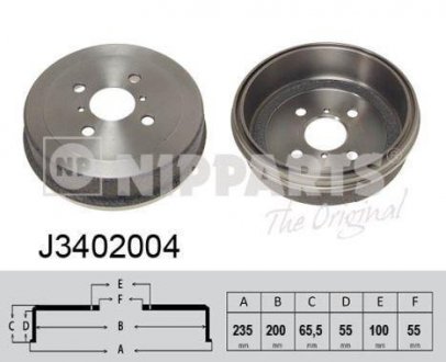 Фото автозапчасти гальмівний барабан NIPPARTS J3402004