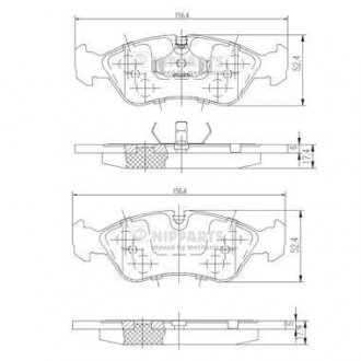 Фото автозапчасти колодки диск Astra Kadett Omega Vectra 11046152 NIPPARTS J3600900