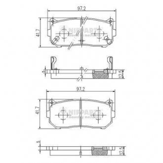 Фото автозапчасти колодки диск Spectra Clarus 0296- 0K2FC2628Z NIPPARTS J3610301