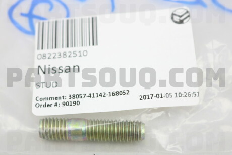 Фото автозапчасти болт, система выпуска NISSAN 0822382510 (фото 1)