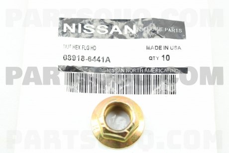 Фото автозапчасти гайка NISSAN 089186441A