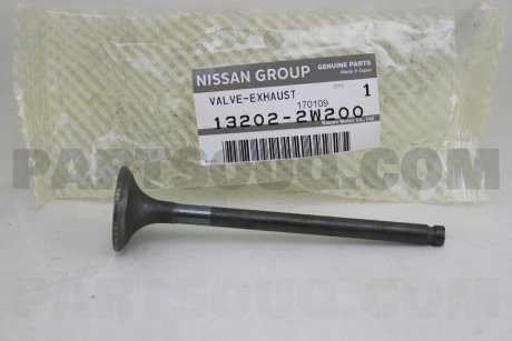 Фото автозапчасти клапан випускний NISSAN 132022W200