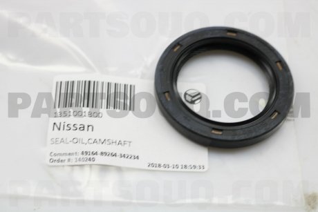 Сальник кулачкового валу. Уплотняющее кольцо, распределительный вал NISSAN 1351001B00 (фото 1)