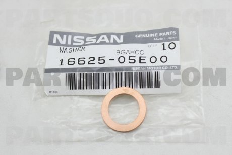 Фото автозапчасти ущільнююче кільце, резьбовая пр NISSAN 1662505E00