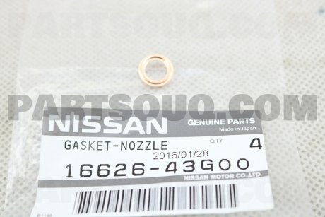 Кольцо форсунки инжектора NISSAN 1662643G00