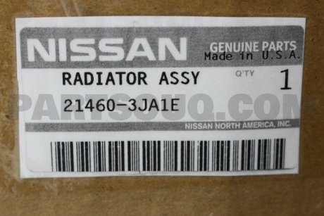 ДЕТАЛЬ RADIATOR ASSY NISSAN 214603JA1E (фото 1)