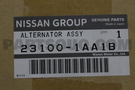Генератор NISSAN 231001AA1B