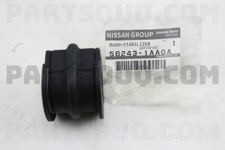 Втулка стабілізатора NISSAN 562431AA0A (фото 1)