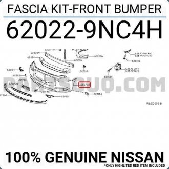 Бампер передний NISSAN 620229NC4H (фото 1)