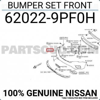 Бампер передний NISSAN 620229PF0H