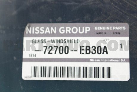 Ветровое стекло NISSAN 72700EB30A