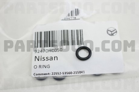 Фото автозапчасти кольцо уплотнительное NISSAN 92470HC050