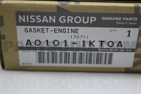 Фото автозапчастини комплект прокладок NISSAN A01011KT0A