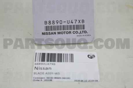 Фото автозапчасти щетка стеклоочистителя в сборе NISSAN B8890U47XB