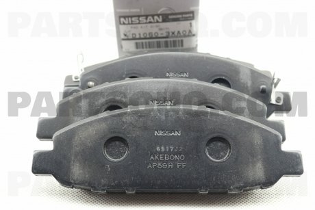 Дисковые тормозные колодки NISSAN D10603XA0A
