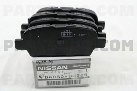 Колодки дискового гальма NISSAN D40608H385