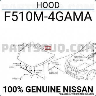 Капот двигателя NISSAN F510M4GAMA (фото 1)