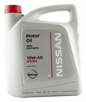 Моторное масло MOTOR OIL 10W-40 A3/B4 (, KE90099932) NISSAN KE90099942
