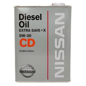 Фото автозапчастини моторне масло DIESEL EXTRA SAVE-X 5W-30 CD NISSAN KLBD005304 (фото 1)