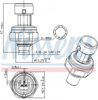 Фото автозапчасти włącznik ciśnieniowy klimatyzacji pasuje do: DAF CF MX-11210-PX-7239 05.13- NISSENS 301027