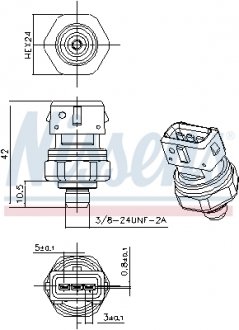 Фото автозапчасти włącznik ciśnieniowy klimatyzacji pasuje do: VOLVO S60 III, S90 II, V60 I, V60 II, V90 II, XC40, XC60 II, XC90 II 1.5-2.0H 09.14- NISSENS 301069