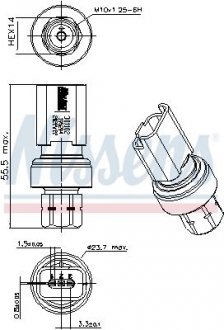 Фото автозапчасти датчик тиску First Fit NISSENS 301102