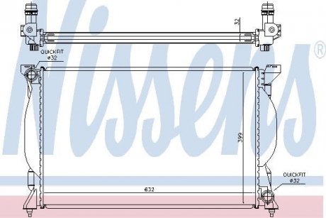 Радиатор двигателя AUDI A4 2.4 09.01-12.05 NISSENS 60301A (фото 1)