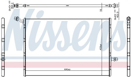 Фото автозапчастини радіатор системи охолодження NISSENS 606292